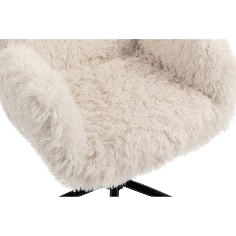 Criss Cross Chair with 5-Gear Adjustable Armrests & Wheels, Ergonomic Thickened Backrest Swivel Desk Chair for Home Office