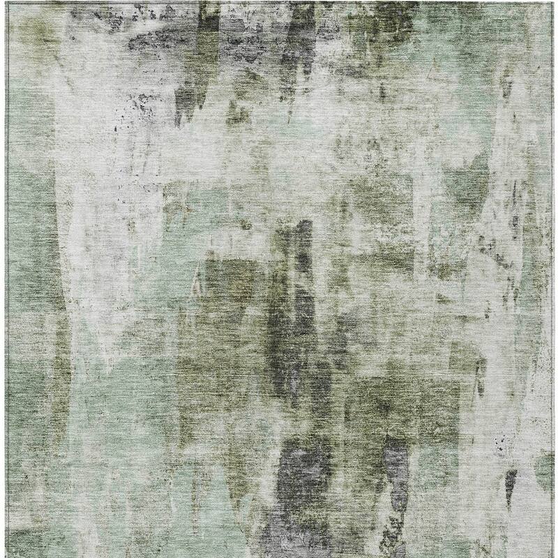 HomeRoots Abstract Transitional Rectangle Outdoor Rug