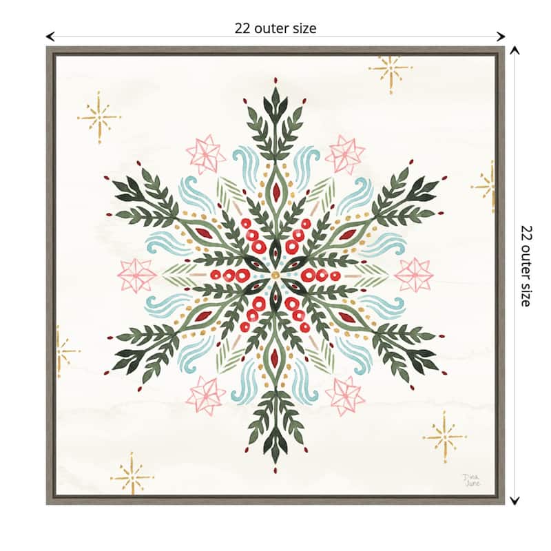 Winter Moment XI by Dina June Canvas Art Framed - 22 x 22 in
