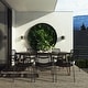 preview thumbnail 2 of 10, Amazonia Outdoor Patio 9-piece Rectangular Wood & Rope Dining Set Black Table & Black Chairs