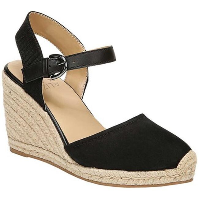 naturalizer black wedge sandals