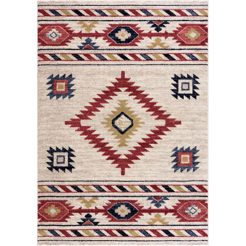 Abani Rugs Sedona SED230A Mexican Southwestern Beige Terra Area Rug