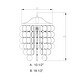 preview thumbnail 5 of 3, Elsa Satin Nickel Coastal Capiz Shell Pendant Ceiling Light - 10.5-in W x 18-in H x 10.5-in D