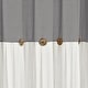 preview thumbnail 35 of 61, Lush Decor Two-tone Linen Button Shower Curtain