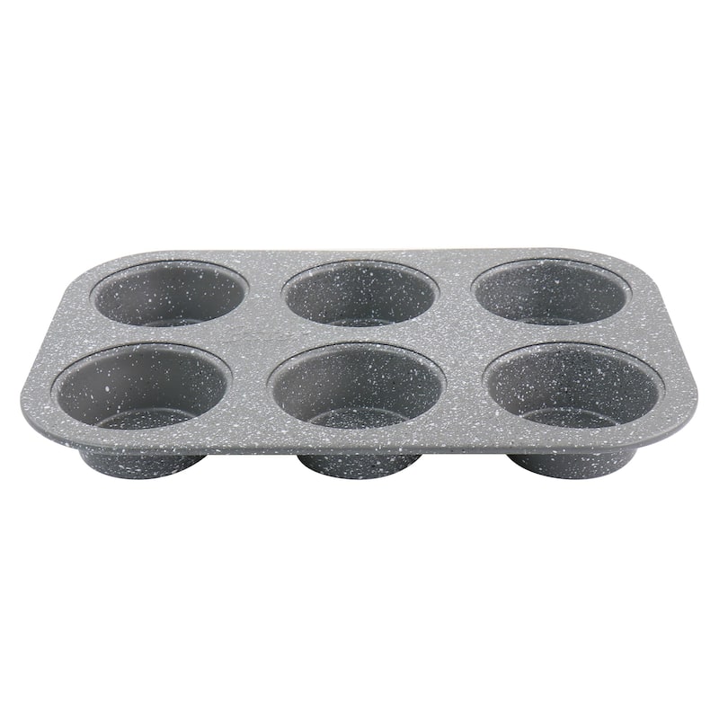 Oster 6 Piece Carbon Steel Non Stick Bakeware Set in Greystone - Silver