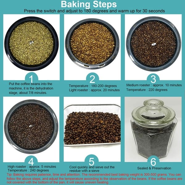 Electric Coffee Roaster Machine Coffee Bean Baker Roaster Household