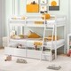 preview thumbnail 19 of 24, Twin Over Twin Bunk Bed Wood Bed Frame with 2 Storage Drawers and Ladder-Gray
