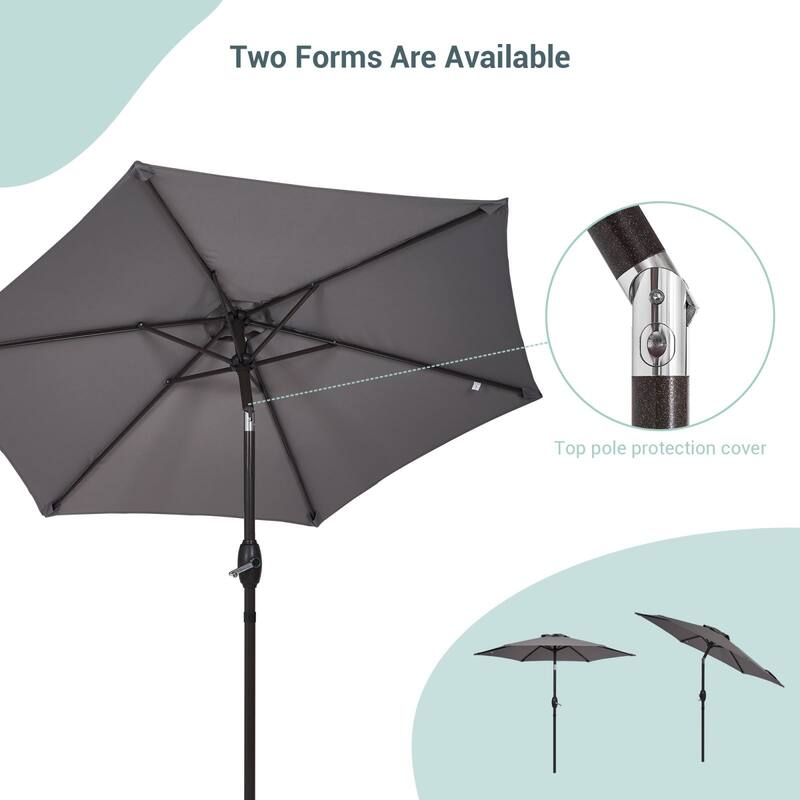 Bonosuki 7.5Ft Patio Market Umbrella Weather-Resistant Table Umbrella