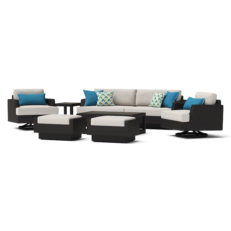 Portofino Comfort 7 Piece Sunbrella Outdoor Patio Motion Seating Set