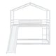 preview thumbnail 38 of 46, Playhouse Twin Over Twin Bunk Kids Bed with Roof,Slide,Ladder,Stairs