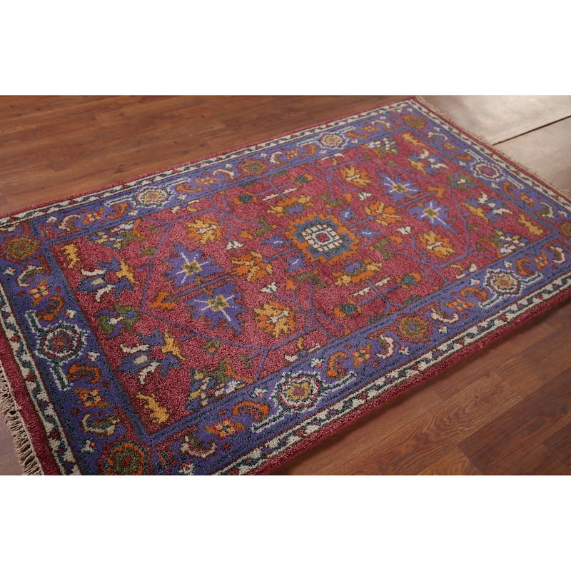 Oushak Oriental Accent Rug Hand-Knotted Wool Carpet - 3'0"x 5'1"