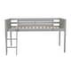 preview thumbnail 14 of 18, Twin Size Wood Low Loft Bed with Ladder