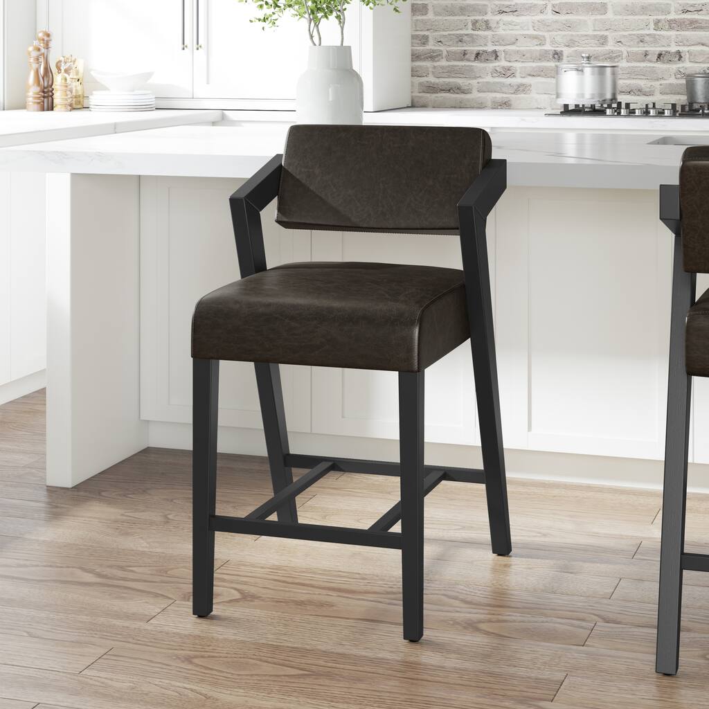 Snider Stool Hillsdale, Snyder Counter Height Stool, Blackwash - 37.5H x 21.5W x 24D ...