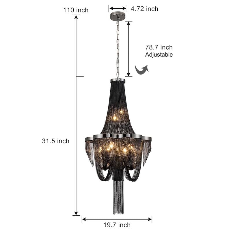 8 - Light Luxury Large Antique Unique / Statement Empire Chandelier