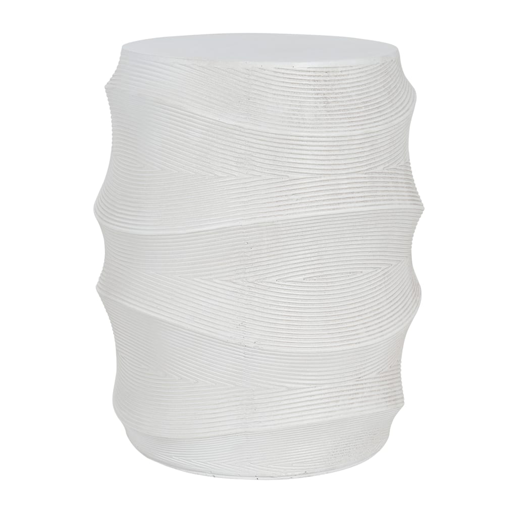 Christopher Knight Home - Esom Antique Artisan Outdoor Magnesium Oxide Side Table with Sculpted Silhouette Design - 14.96"L