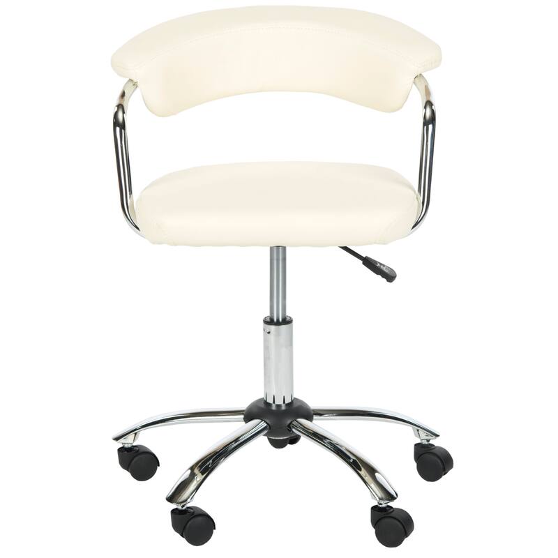 Silver Candis Orchid Cream Desk Chair - 20.7" x 20.9" x 27" - 21Wx21Dx27H - Cream