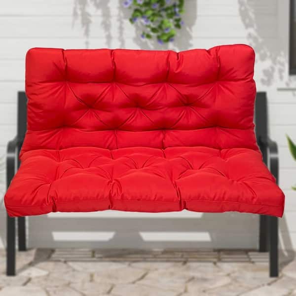 Outdoor Bench Cushions with Backrest Patio Swing Cushion