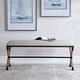 preview thumbnail 3 of 7, Uttermost Firth 48" Wide Iron Framed Fabric Upholstered Bench