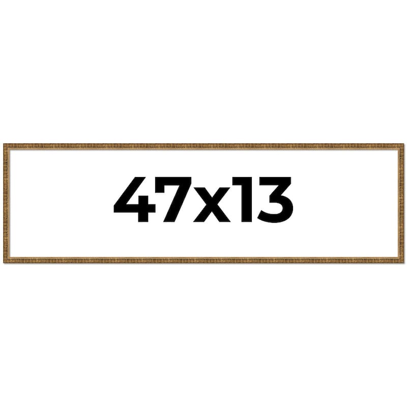 47x13 Frame Gold Solid Wood Picture Frame - Complete Modern Photo
