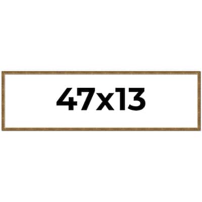 47x13 Frame Gold Solid Wood Picture Frame - Complete Modern Photo