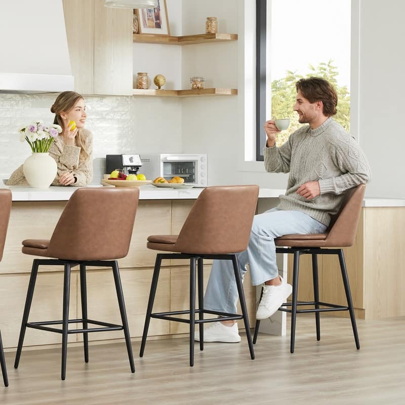 Ariel Counter Height Swivel Barstool Set