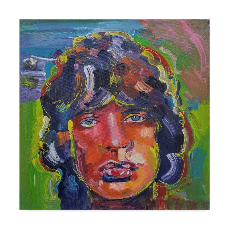 Howie Green 'Mick Jagger Portrait' Canvas Art