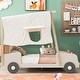 preview thumbnail 18 of 27, Full Wood Car Bed with LED and Pillow