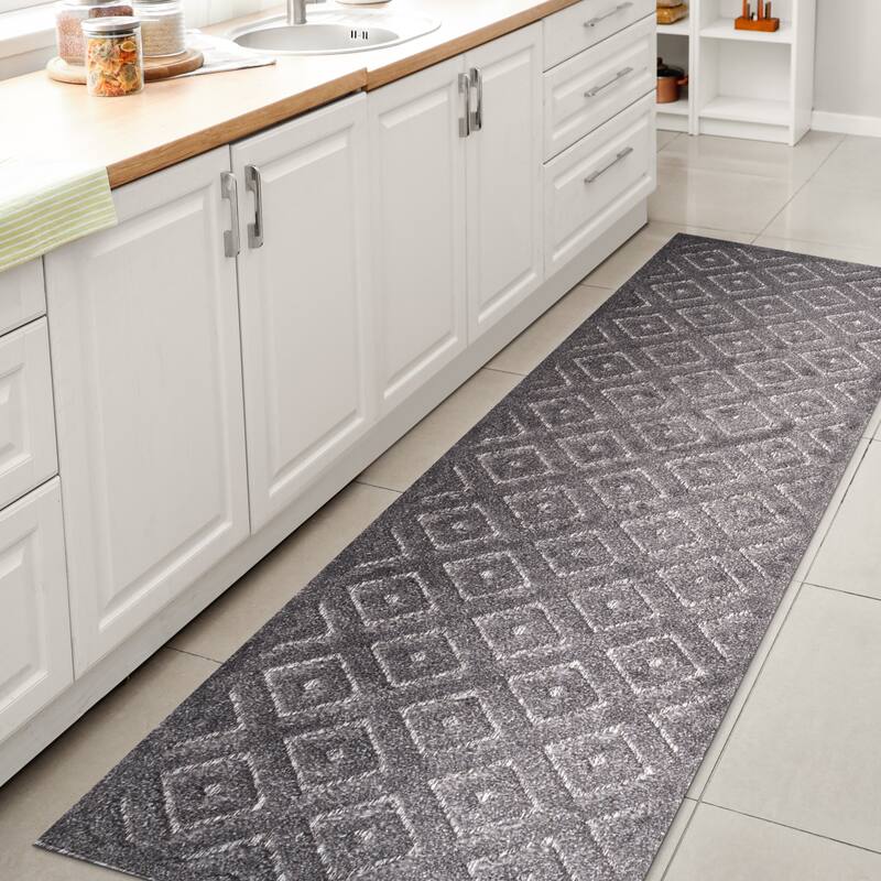 JONATHAN Y Ankara Neutral Diamond Trellis Indoor/Outdoor Area Rug