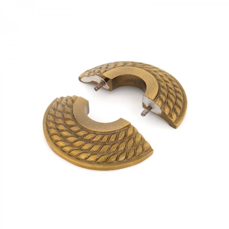 Aluminum Escutcheon Plate 3.13" OD Escutcheon 0.75" IPS Lacquered Antique Gold Finish Radiator Flange Renovators Supply