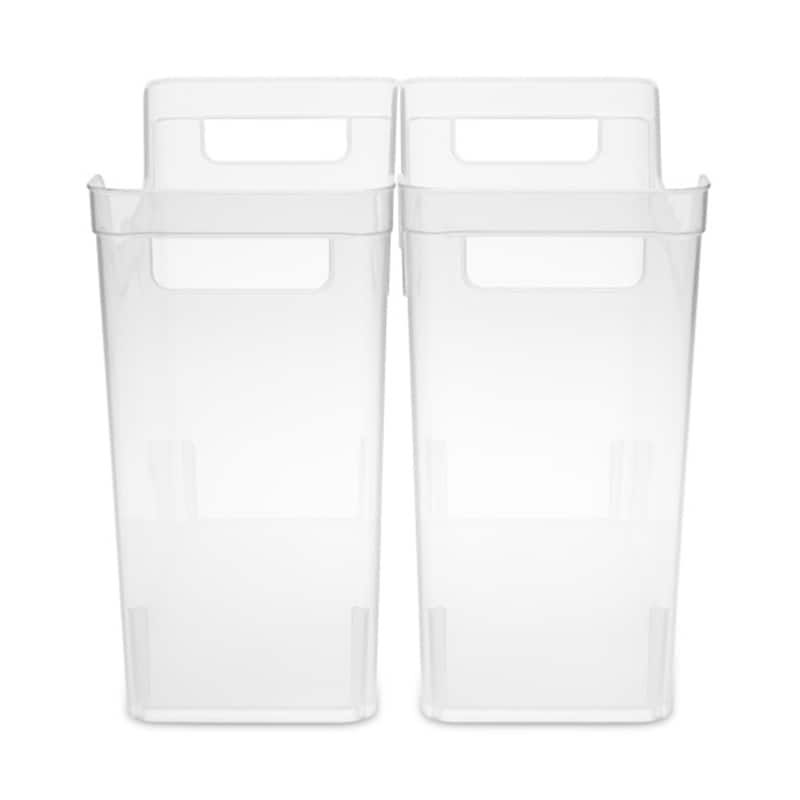 Sterilite Narrow Shelf Home Storage Organizing Plastic Container, 6 Pack, Clear - 0.8