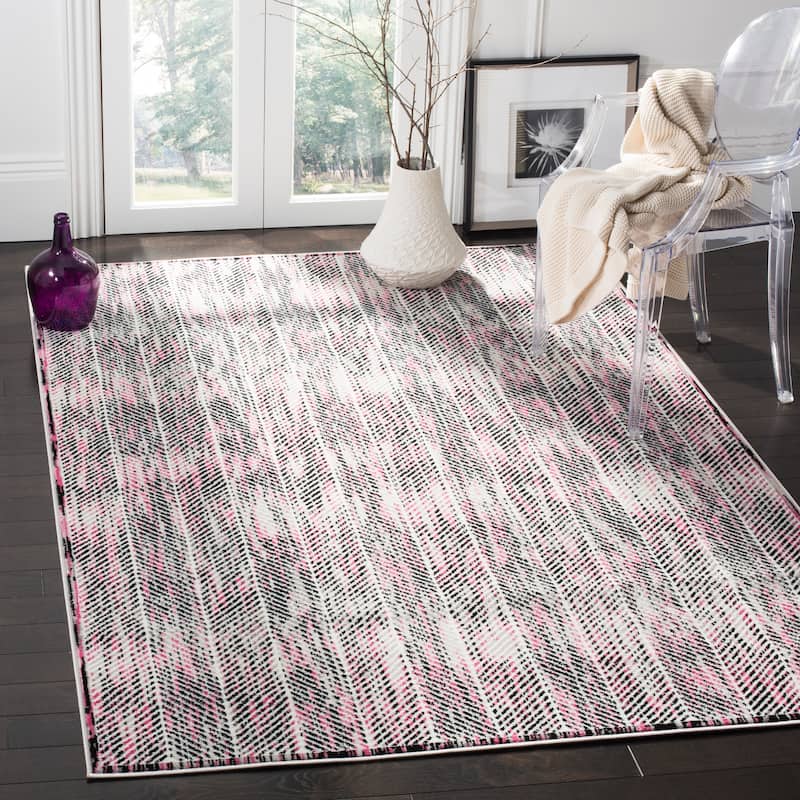 SAFAVIEH Skyler Hedwig Modern Rug - 4' x 6' - Grey/Pink