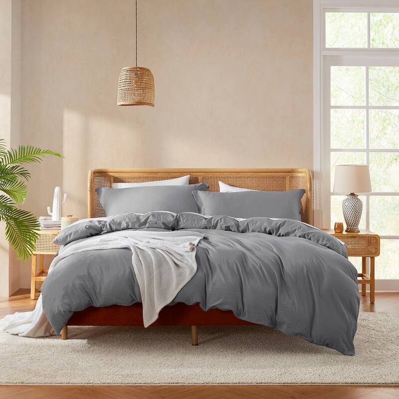 Emperyan 7 PC Bedding Set, Luxury Microfiber Duvet Cover With Sheets Bed Sets