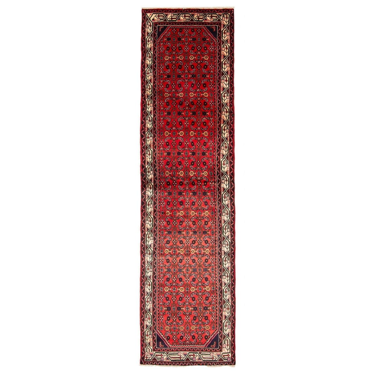ECARPETGALLERY Hand-knotted Andelz Red Wool Rug - 2' 6" x 9' 5"