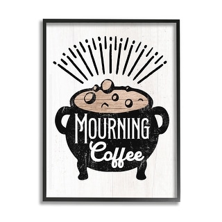 Stupell Mourning Coffee Cauldron Framed Giclee Art Design by Lil' Rue - Bed Bath & Beyond - 39532307
