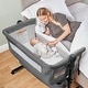 preview thumbnail 2 of 7, Grey 4 in 1 Baby Basinet, Bedside Bassinet for Baby, Height Adjustable Bassinet Bedside Sleeper with Lockable Wheels