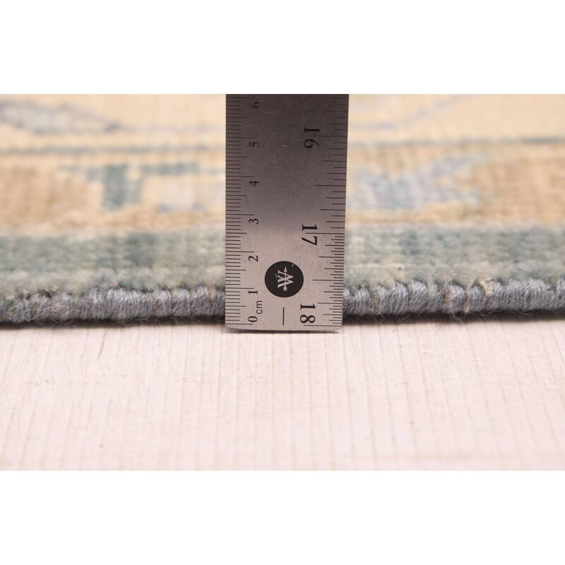 ECARPETGALLERY Hand-knotted Modern Oushak Teal Wool Rug - 9'0 x 11'10