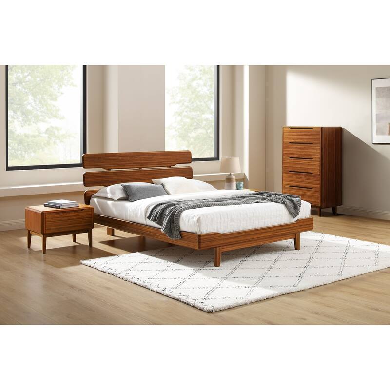 Dylan 4pc Queen Platform Bedroom Set with Chest in Copper