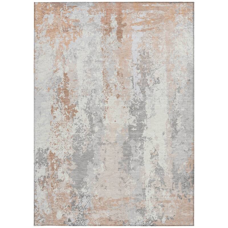 HomeRoots Abstract Transitional Rectangle Outdoor Rug
