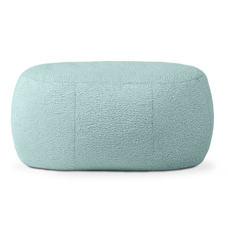 Jaxx Ellis Pouf - Modern Shearling Faux-Lamb Plush Fleece Ottoman