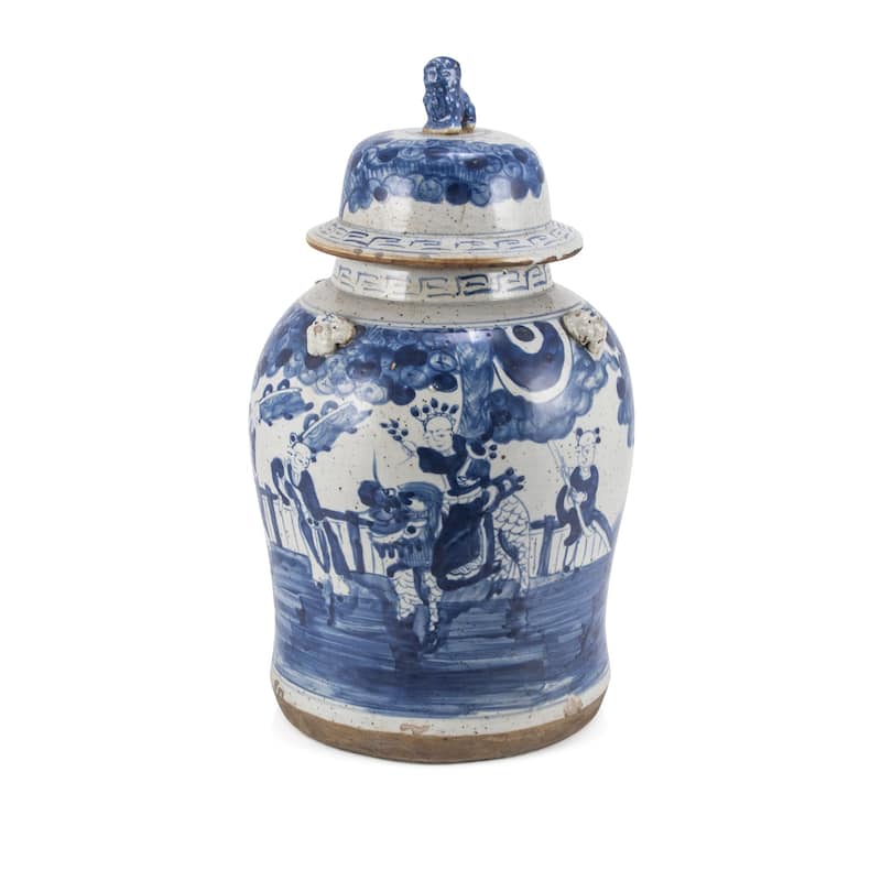 Vintage Temple Jar Enchanted Children Motif - Small