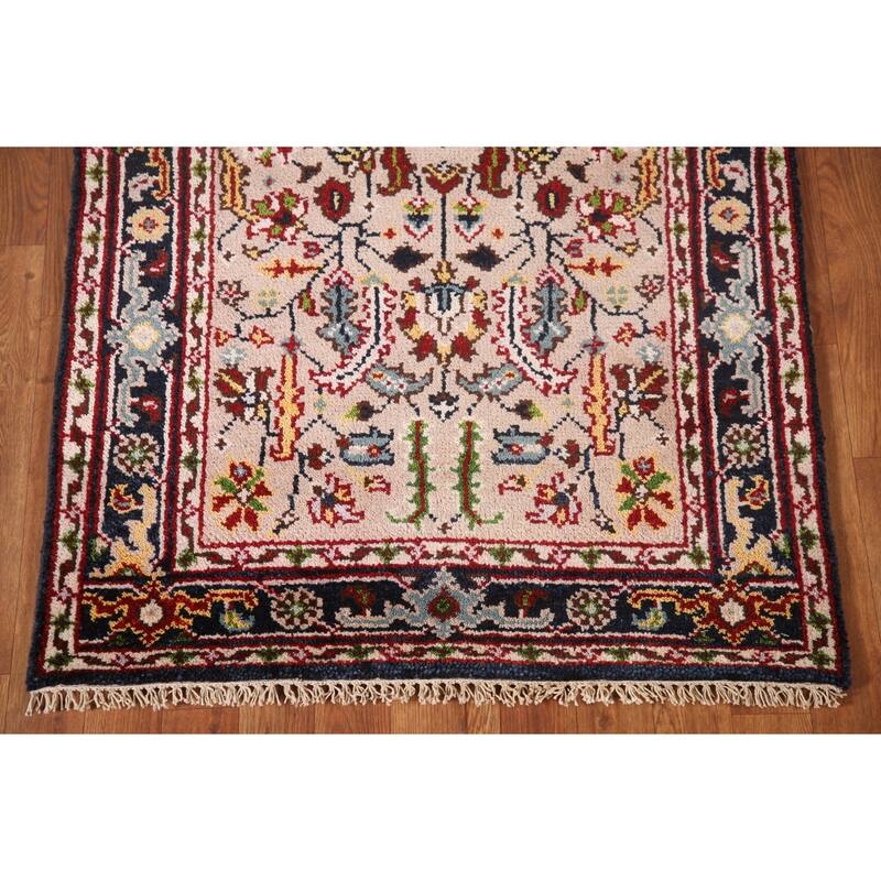 Floral Transitional Oushak Oriental Accent Rug Handmade Wool Carpet - 3'0"x 4'11"