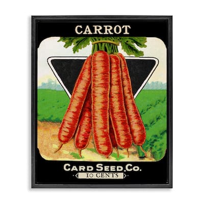 Stupell Vintage Gardening Carrots Framed Floater Canvas Wall Art Design By Lil' Rue