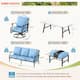 MAISON ARTS 6/7-Piece Patio Conversation Sets, Sofa Set with 2/4 x Single Chairs, 1 x 3-seater Sofa and Coffee Table/Ottomans
