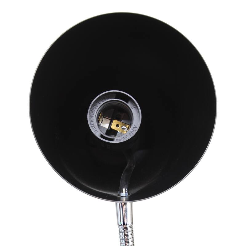 Minimalist Metal Gooseneck Desk Lamp with Adjustable Chrome Arm Modern Task Lighting Multiple Colors
