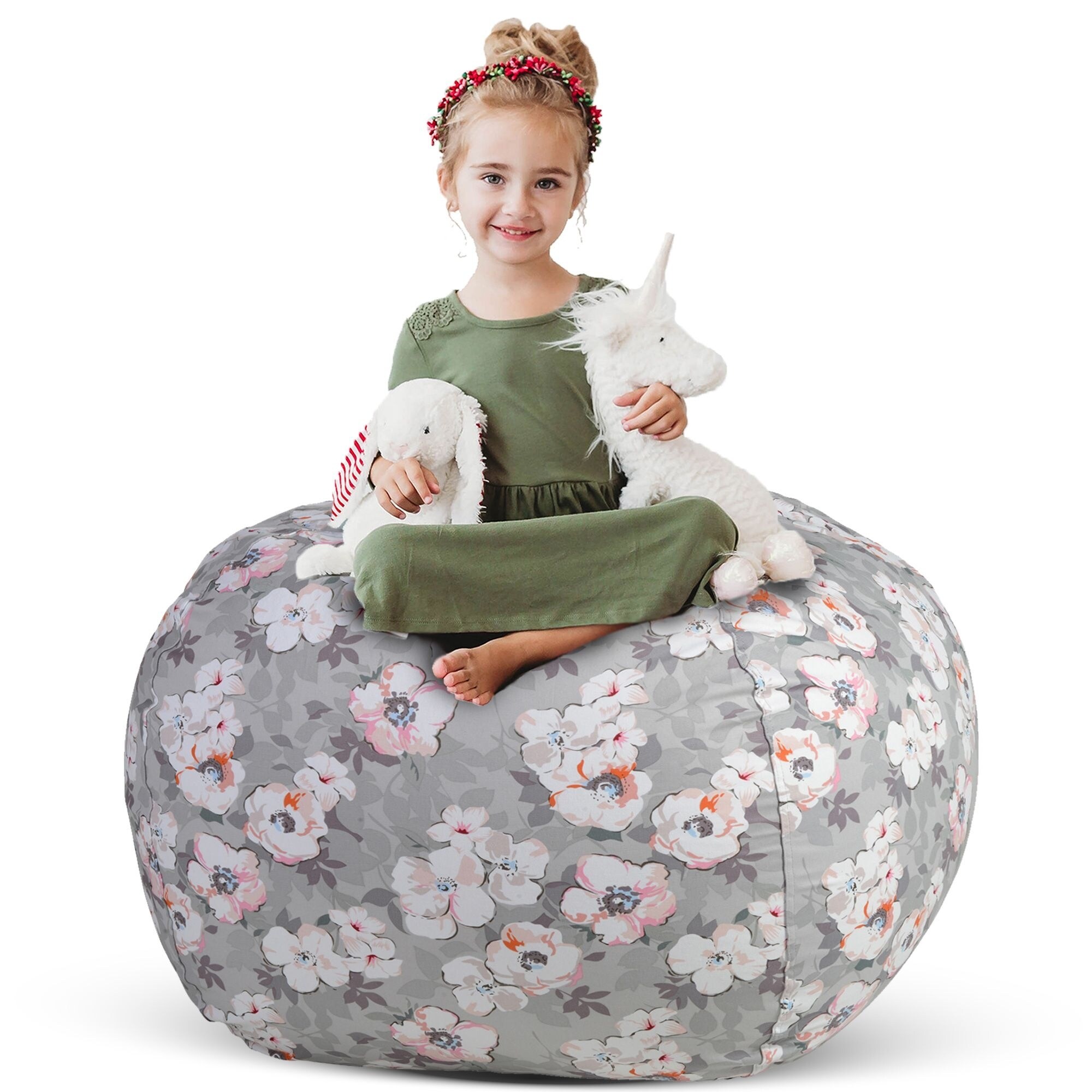 Creative QT Stuff 'n Sit XL 38'' Bean Bag Storage for Stuffed Toys