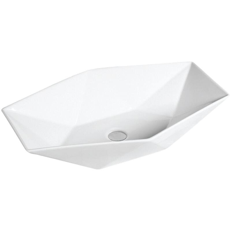 Karran USA VC-602 Valera 25-1/8" Rectangular Vitreous China Vessel - White