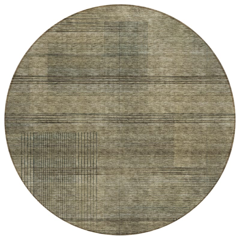 HomeRoots Striped Transitional Rectangle Outdoor Rug