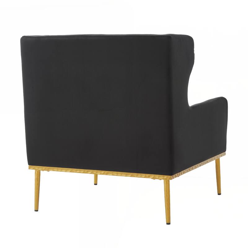 Modern Armchair Velvet Accent Chair Reading Chair Single Sofa Chair for Living Room