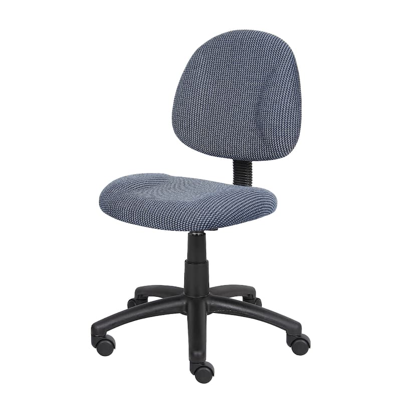 Jea Swivel Posture Chair, Contoured Seat and Back, Blue Tweed, Wheels