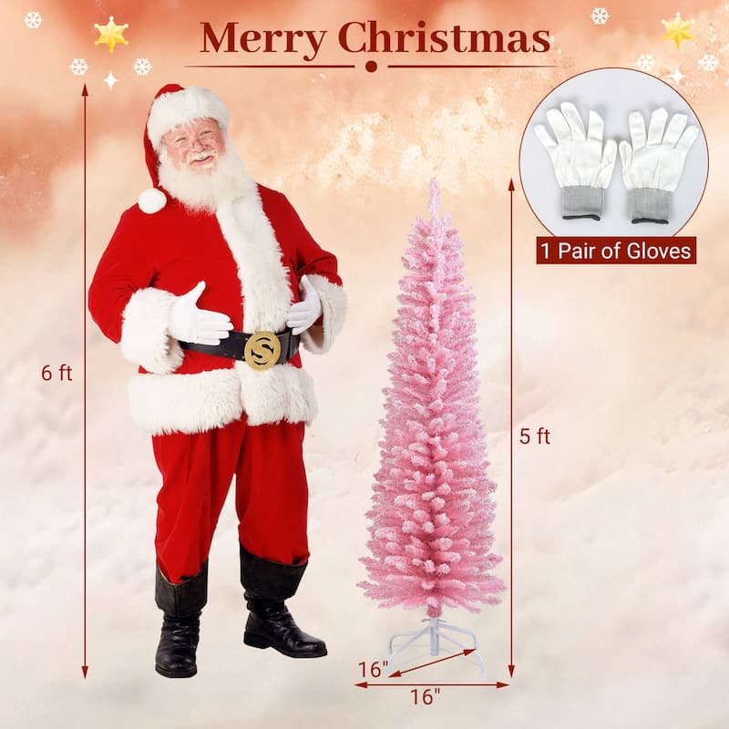 Costway 5/6 FT Artificial Christmas Tree with 328/460 Branch Tips & - See Details